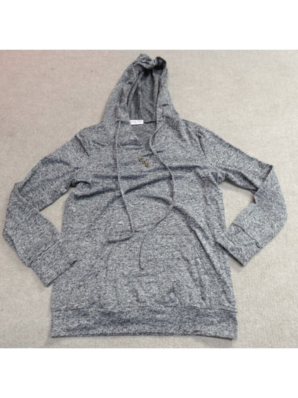 Moosungeek Womens Top Small Gray Heather Hoodie